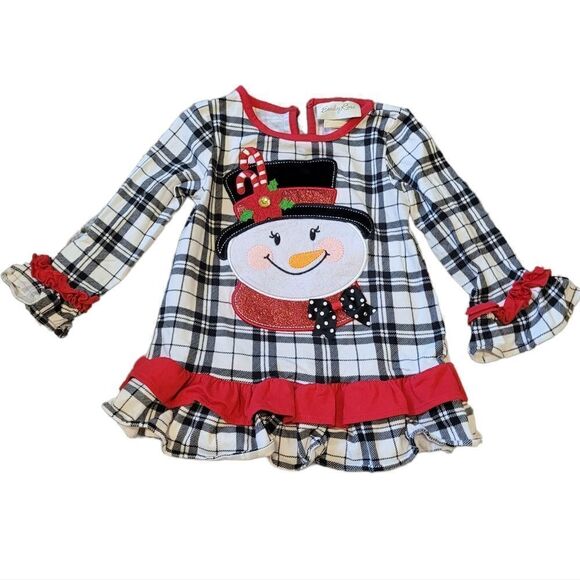 Christmas dress with snowman aplaque 3t - Picture 1 of 1